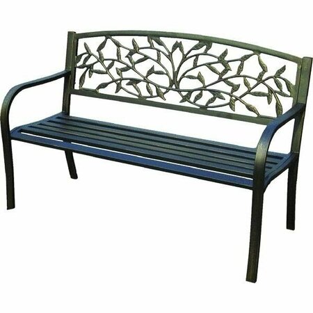 WORLDWIDE SOURCING Bronze Steel Vine Park Bench SXL-SV125F